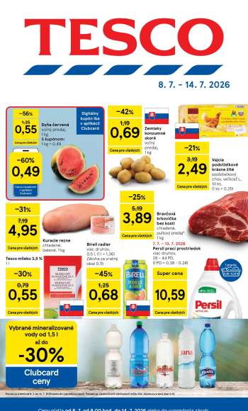 Leták TESCO - 8.7.2026 - 14.7.2026.