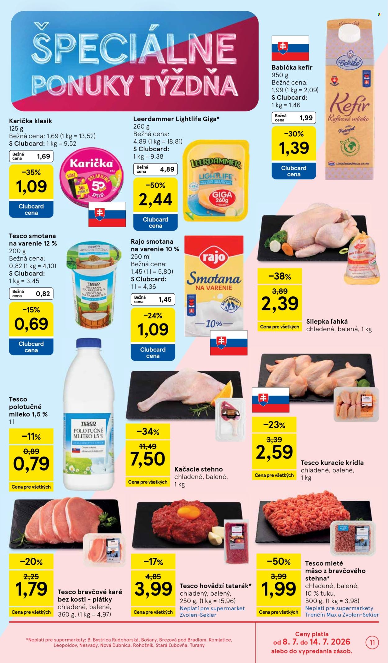 Leták TESCO supermarket - 8.7.2026 - 14.7.2026. Strana 11