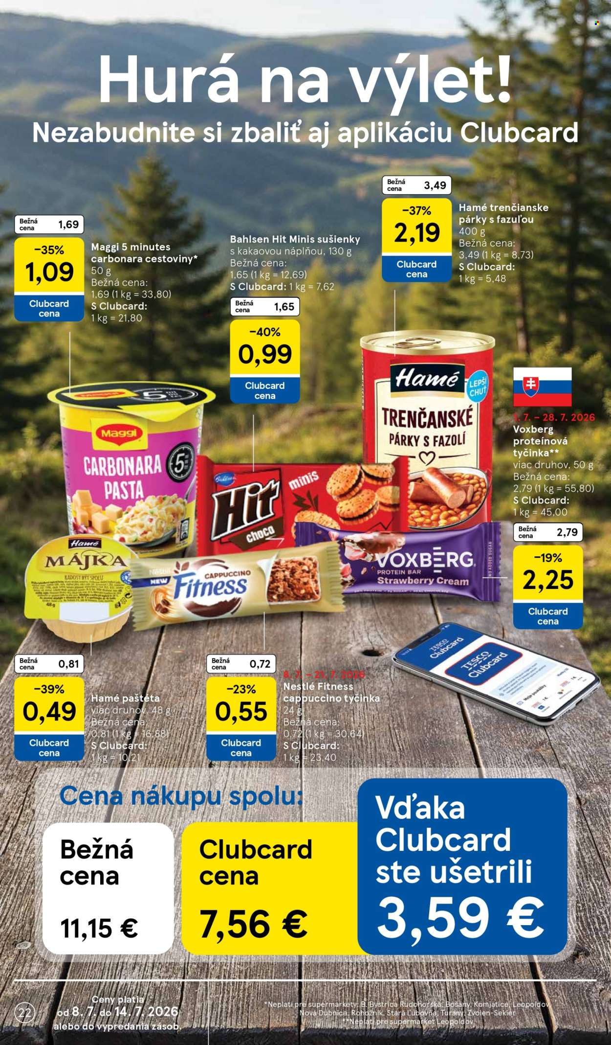 Leták TESCO supermarket - 8.7.2026 - 14.7.2026. Strana 22
