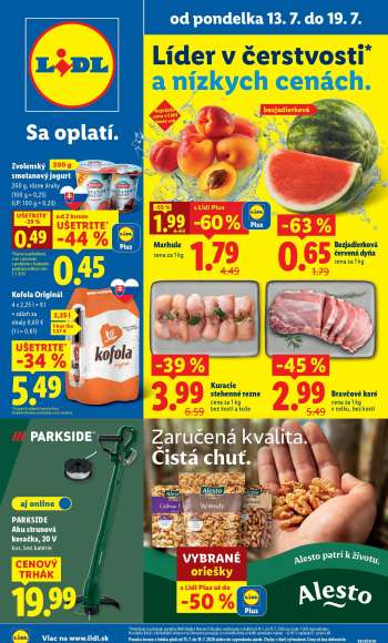Leták Lidl - 13.7.2026 - 19.7.2026.