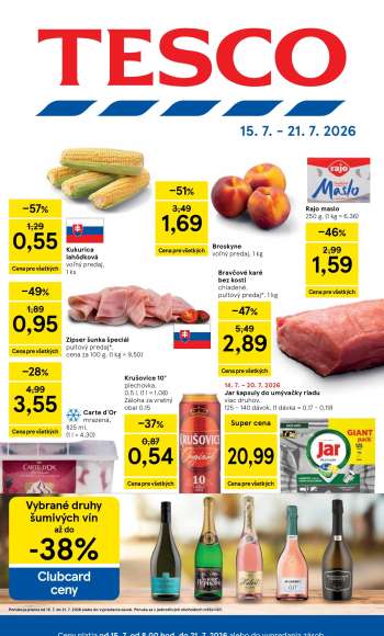 Leták TESCO - 15.7.2026 - 21.7.2026.