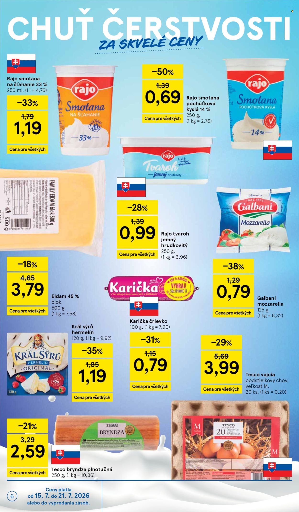 Leták TESCO - 15.7.2026 - 21.7.2026. Strana 6