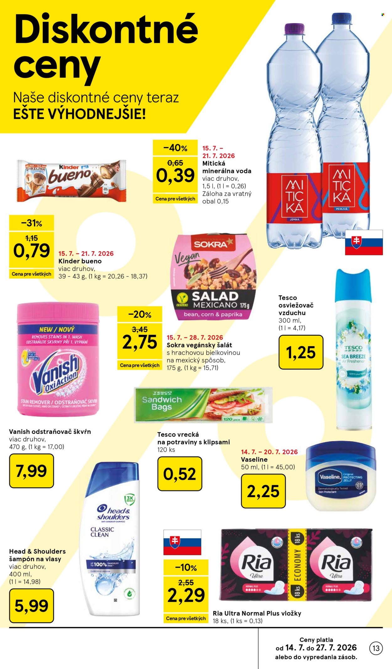 Leták TESCO - 15.7.2026 - 21.7.2026. Strana 13