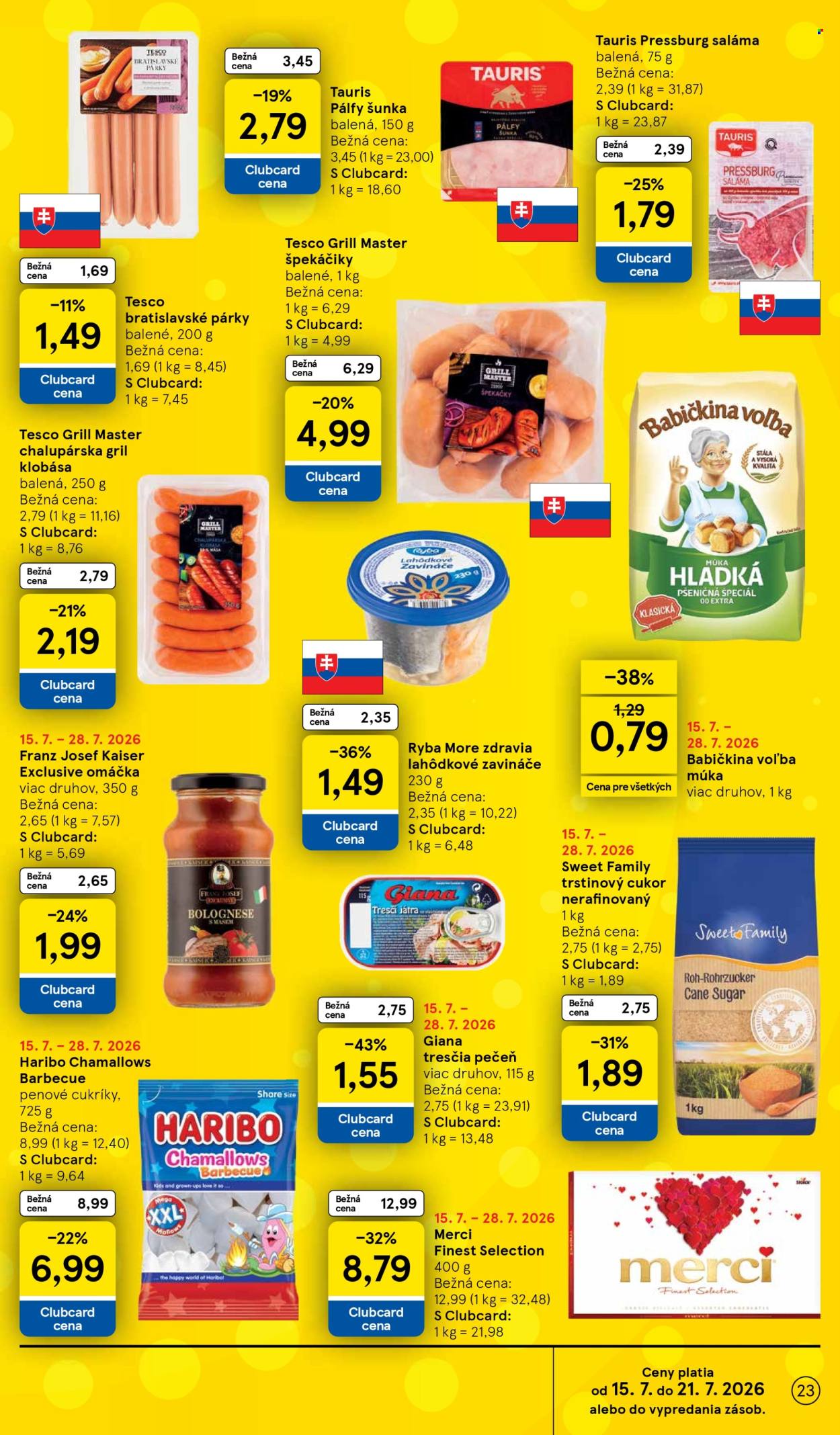 Leták TESCO - 15.7.2026 - 21.7.2026. Strana 23