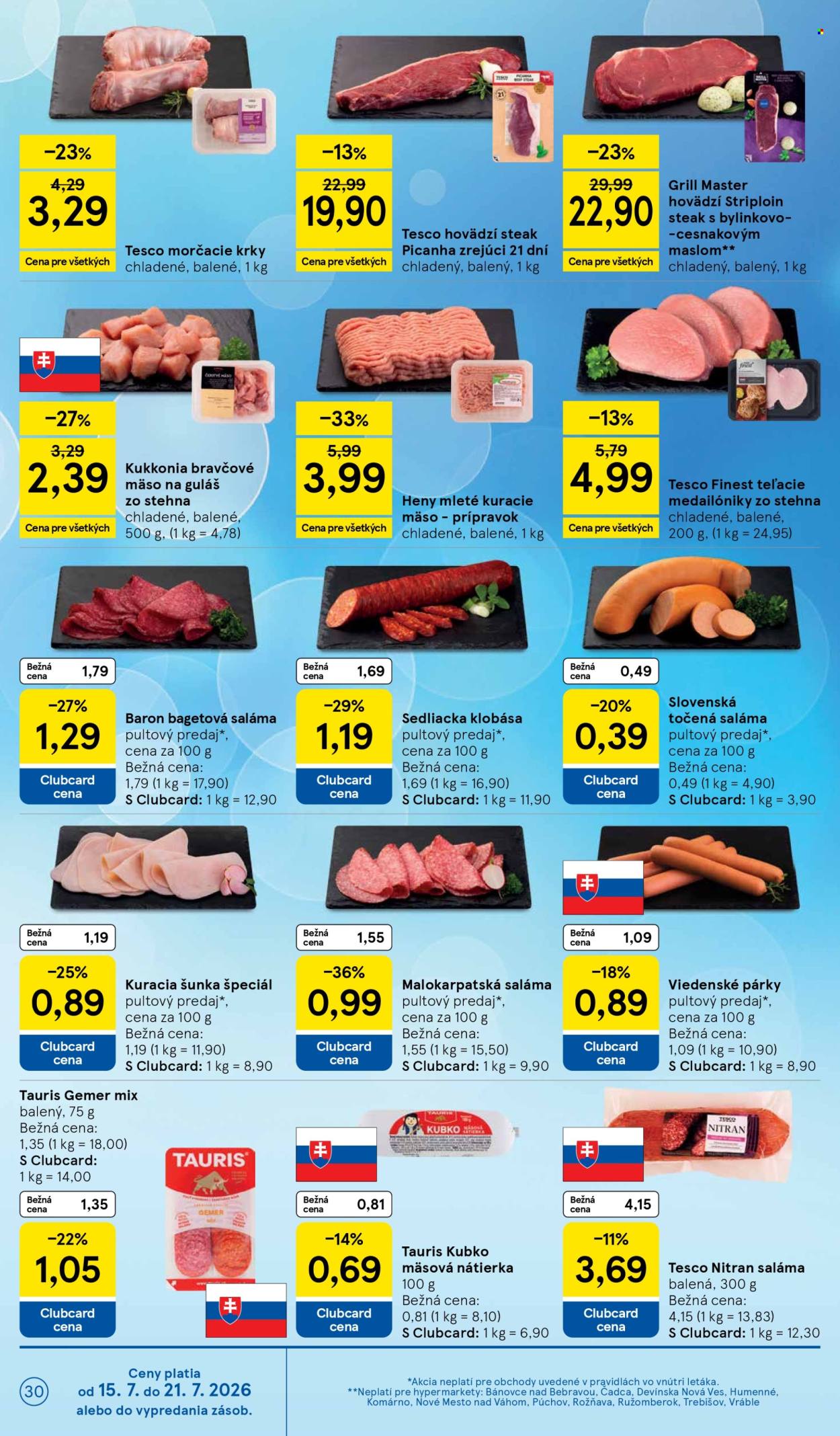 Leták TESCO - 15.7.2026 - 21.7.2026. Strana 30