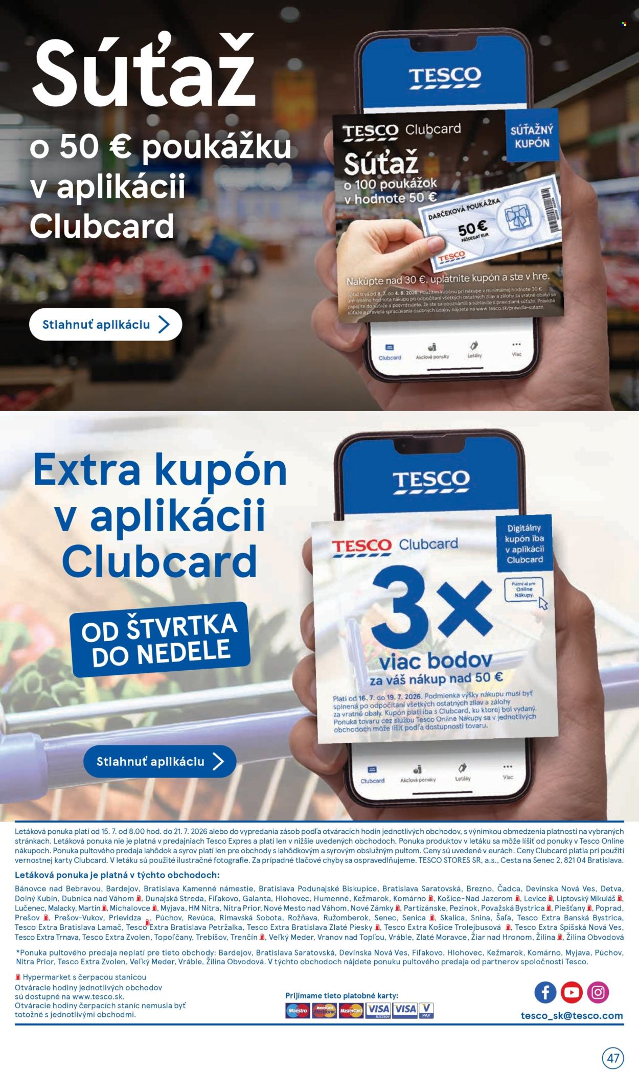 Leták TESCO - 15.7.2026 - 21.7.2026. Strana 47