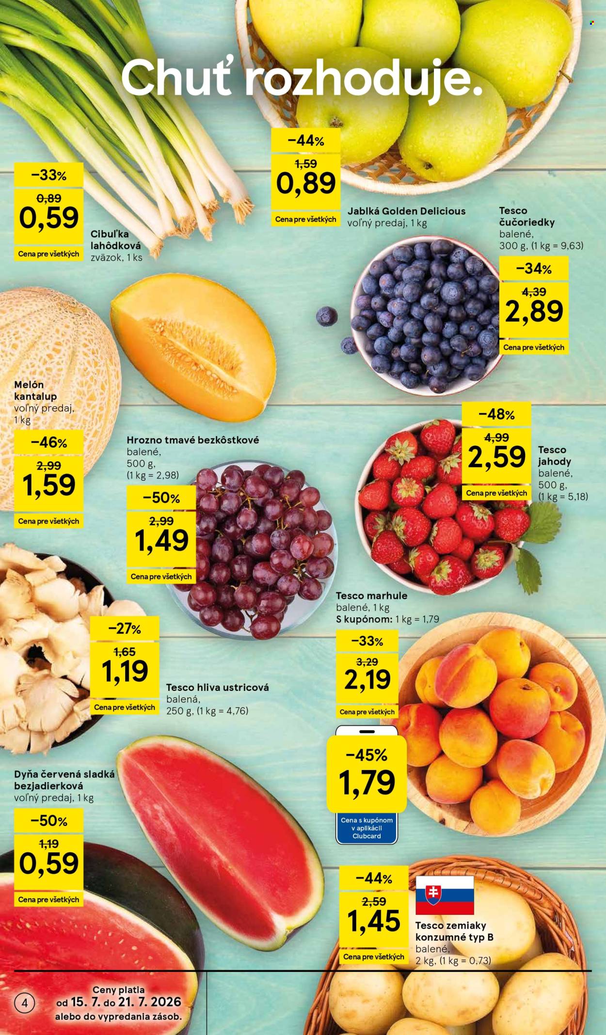 Leták TESCO supermarket - 15.7.2026 - 21.7.2026. Strana 4