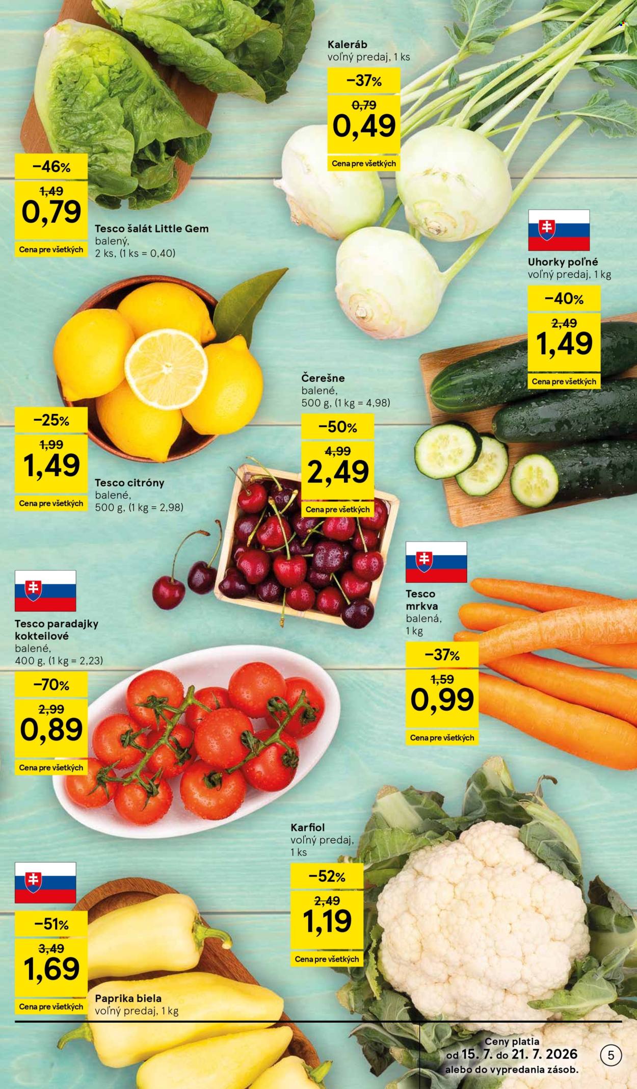 Leták TESCO supermarket - 15.7.2026 - 21.7.2026. Strana 5