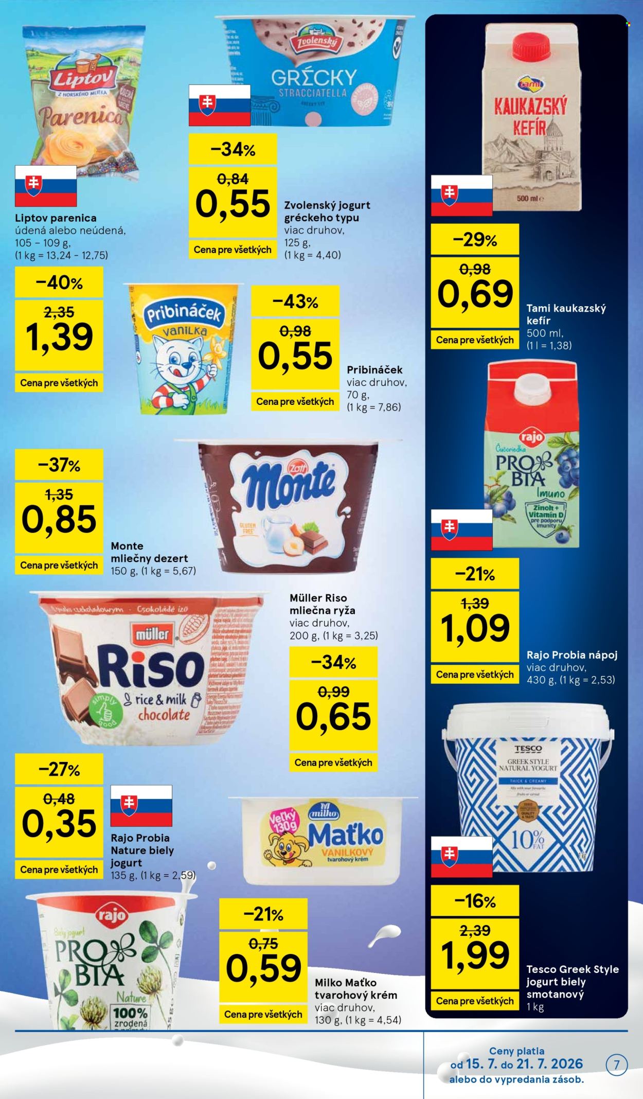 Leták TESCO supermarket - 15.7.2026 - 21.7.2026. Strana 7