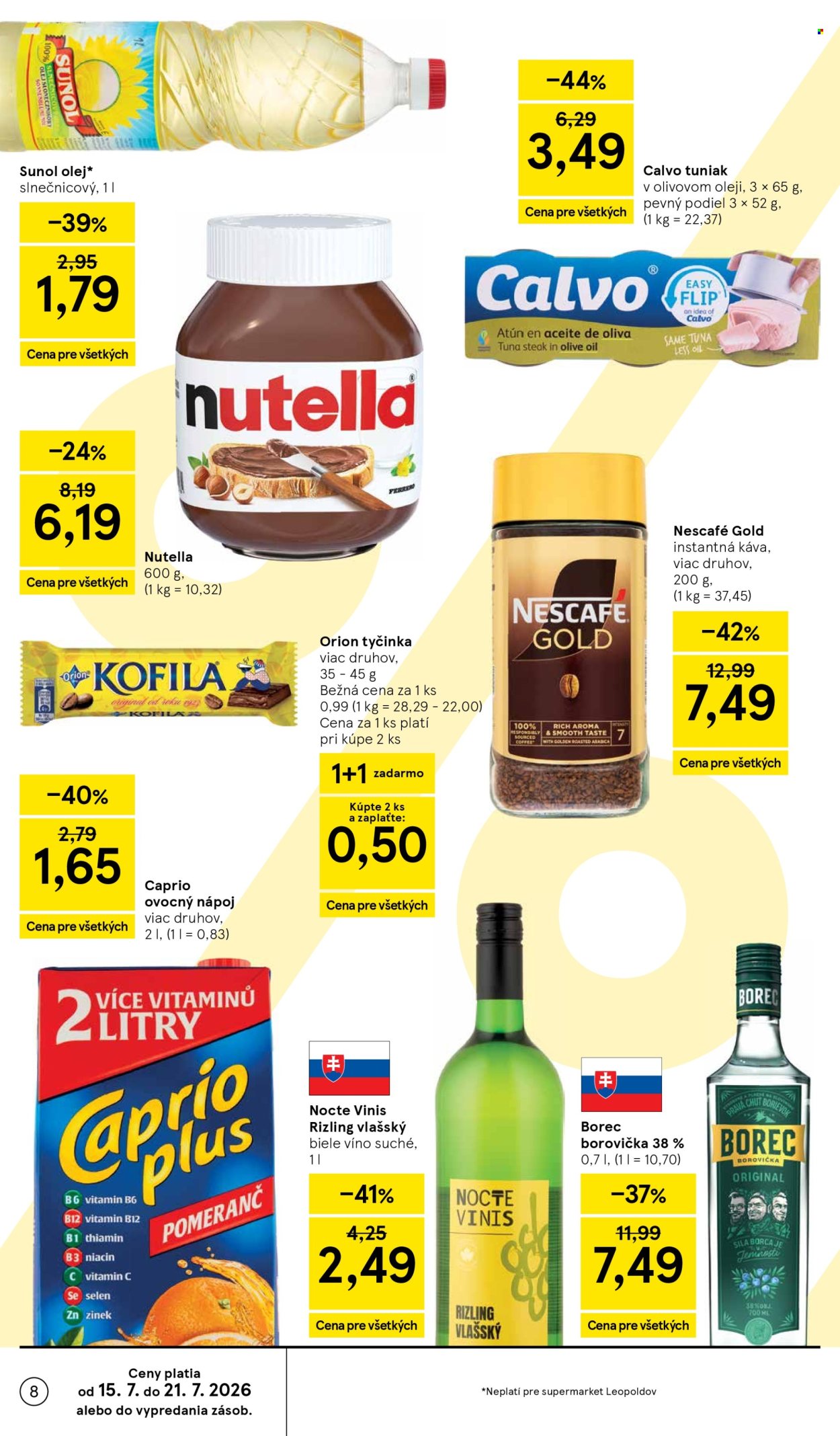 Leták TESCO supermarket - 15.7.2026 - 21.7.2026. Strana 8