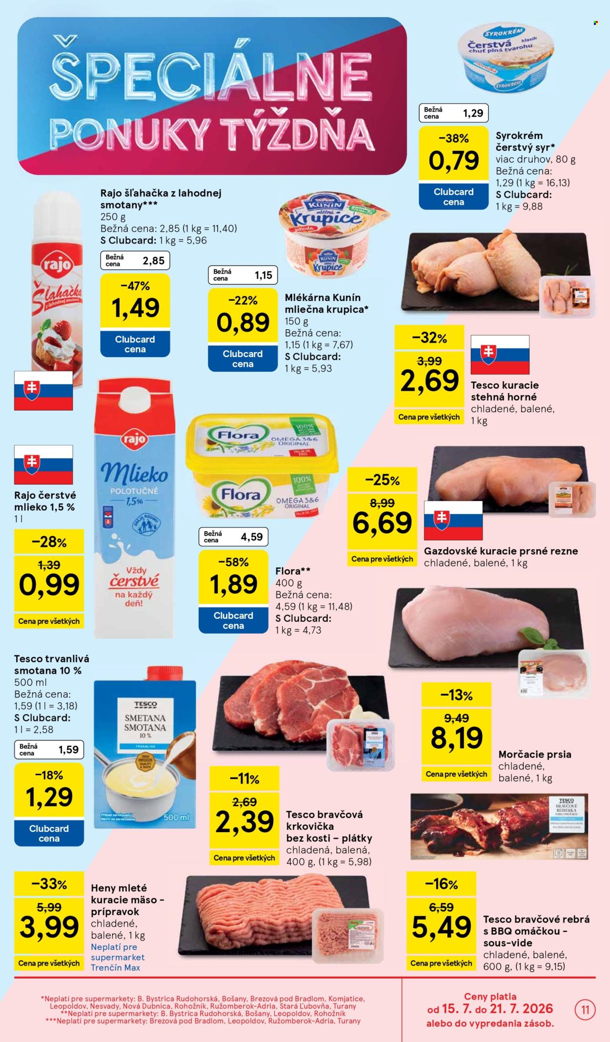 Leták TESCO supermarket - 15.7.2026 - 21.7.2026. Strana 11