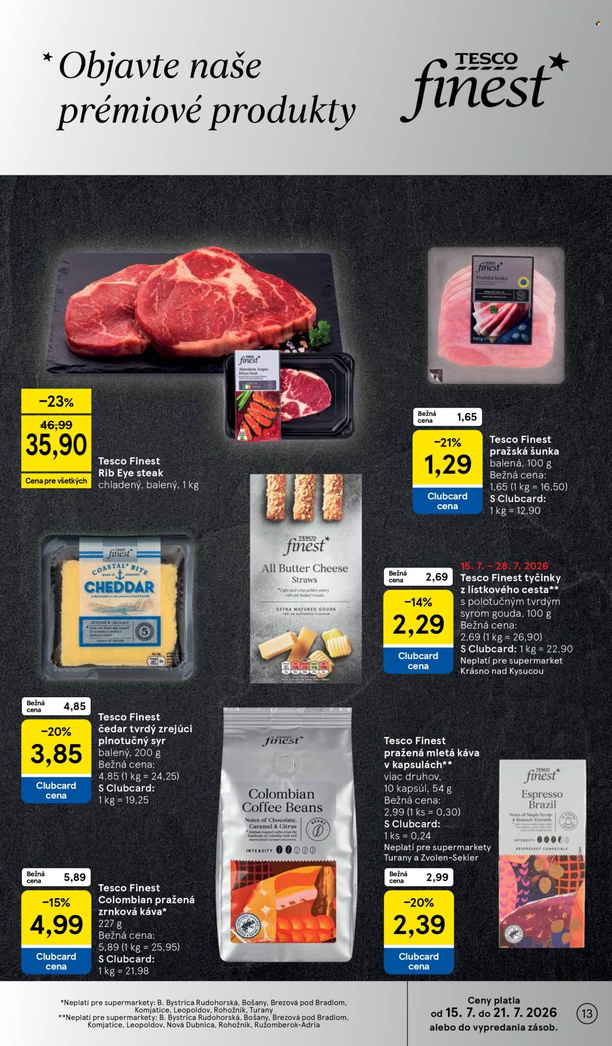 Leták TESCO supermarket - 15.7.2026 - 21.7.2026. Strana 13