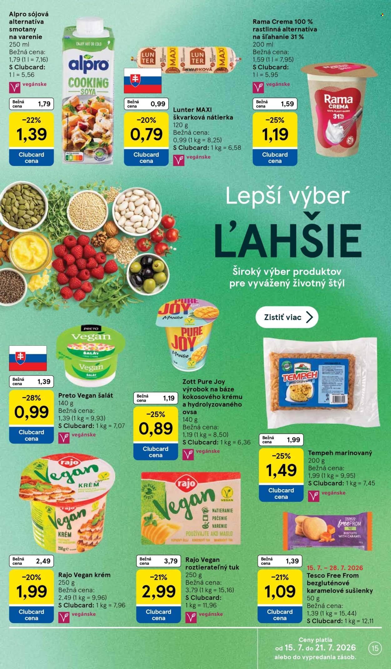 Leták TESCO supermarket - 15.7.2026 - 21.7.2026. Strana 15