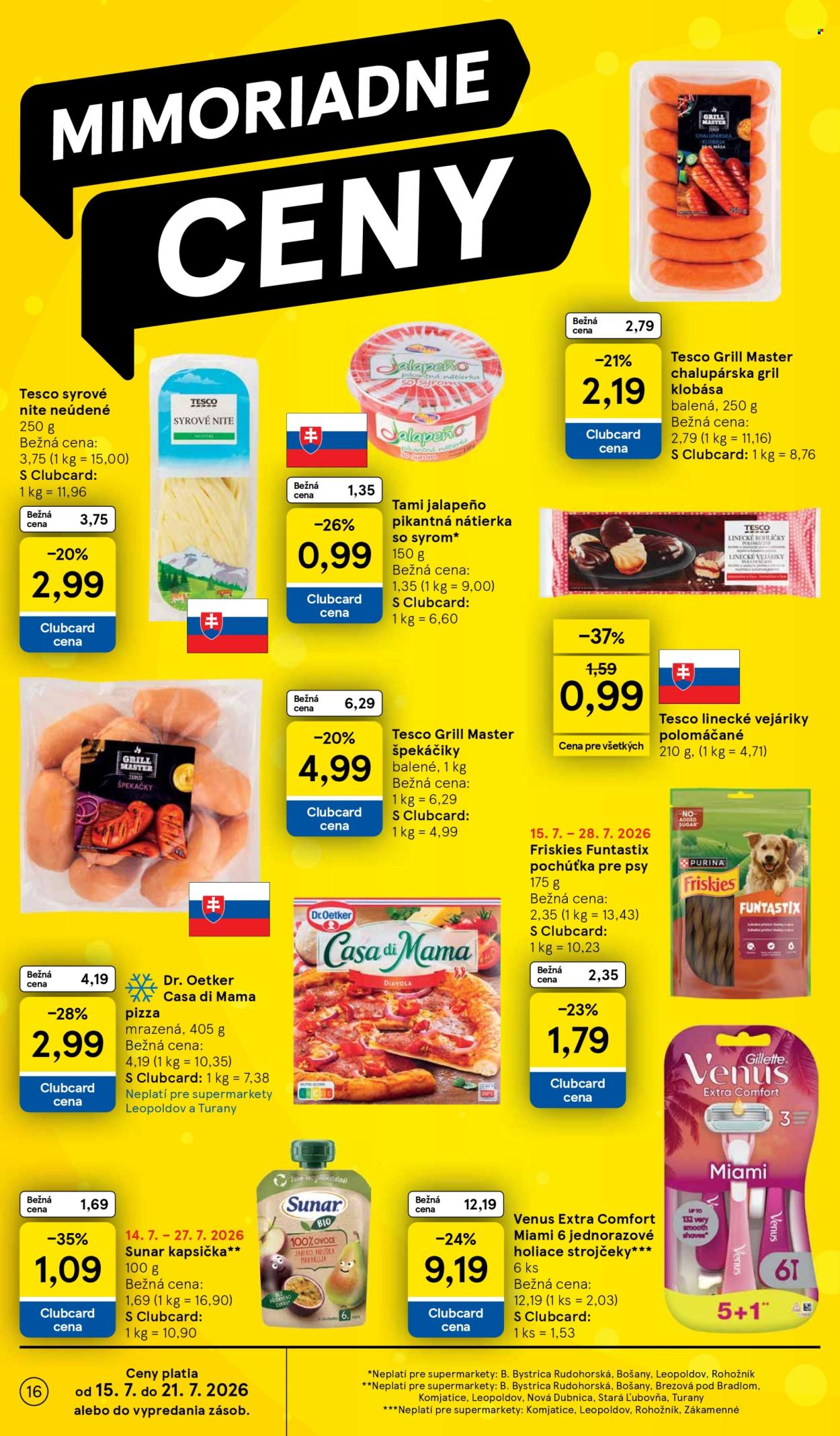 Leták TESCO supermarket - 15.7.2026 - 21.7.2026. Strana 16