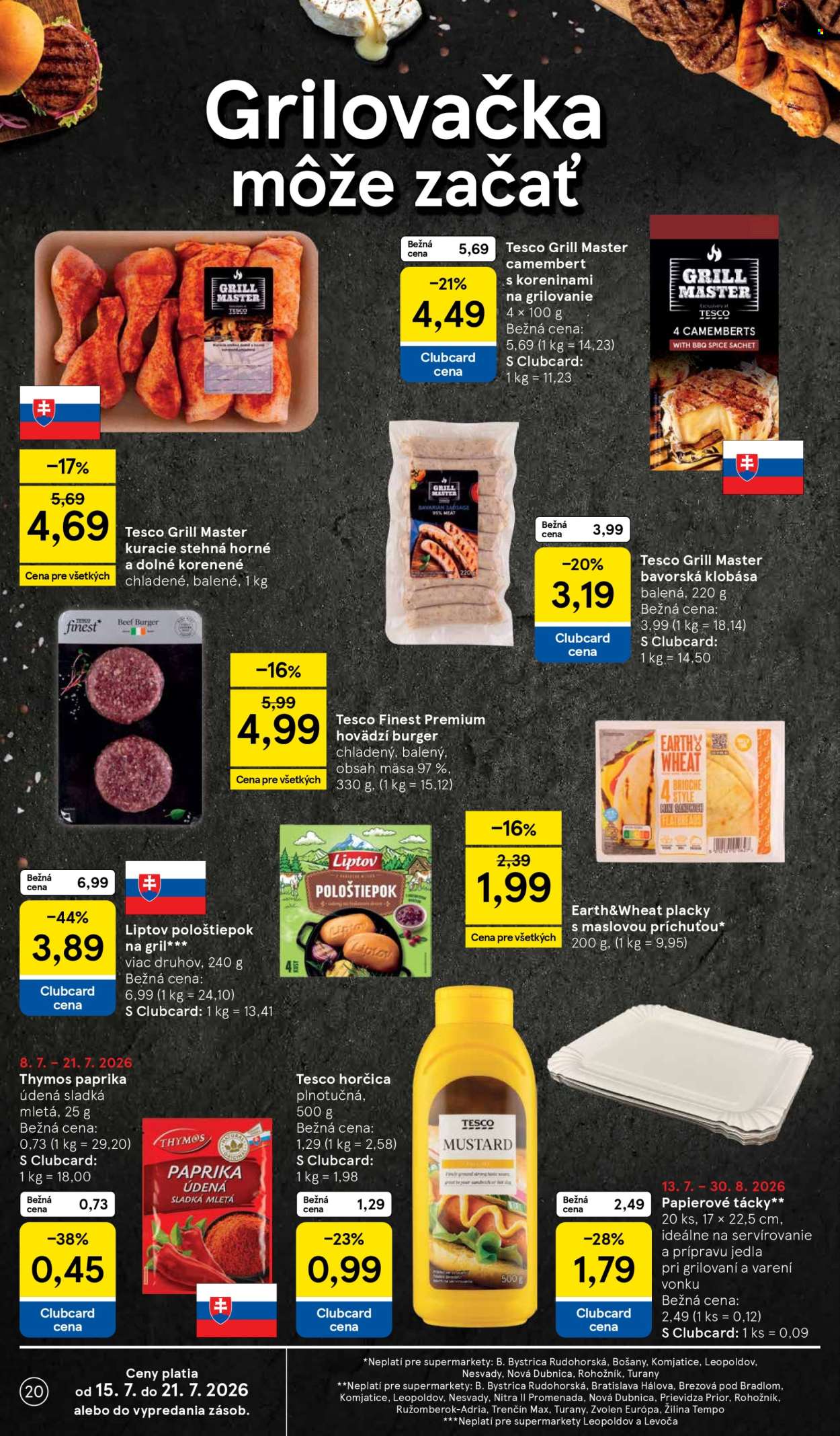Leták TESCO supermarket - 15.7.2026 - 21.7.2026. Strana 20
