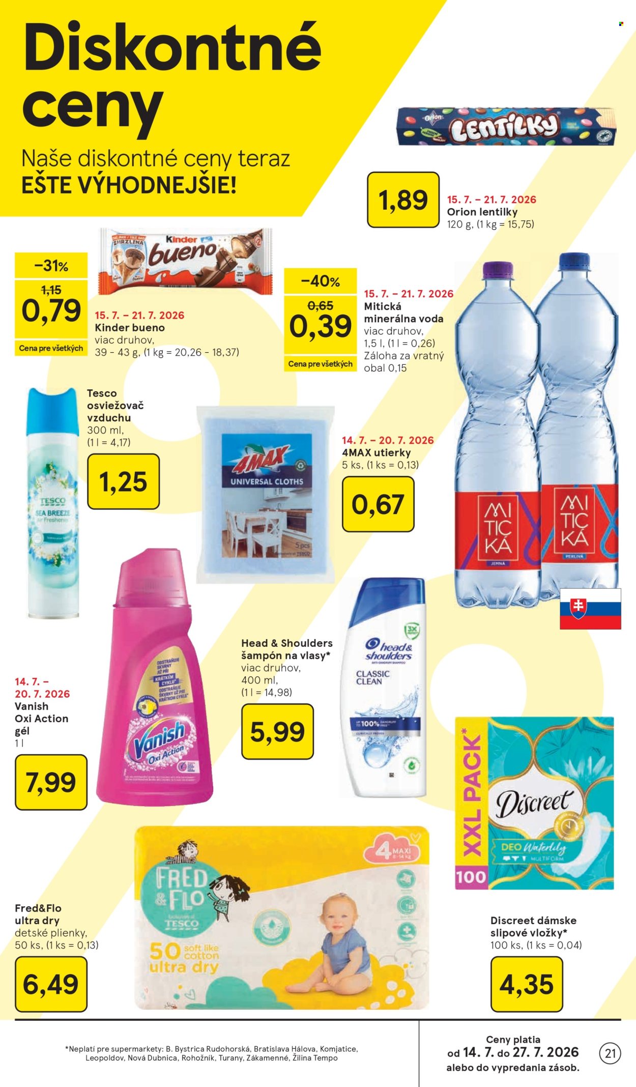Leták TESCO supermarket - 15.7.2026 - 21.7.2026. Strana 21