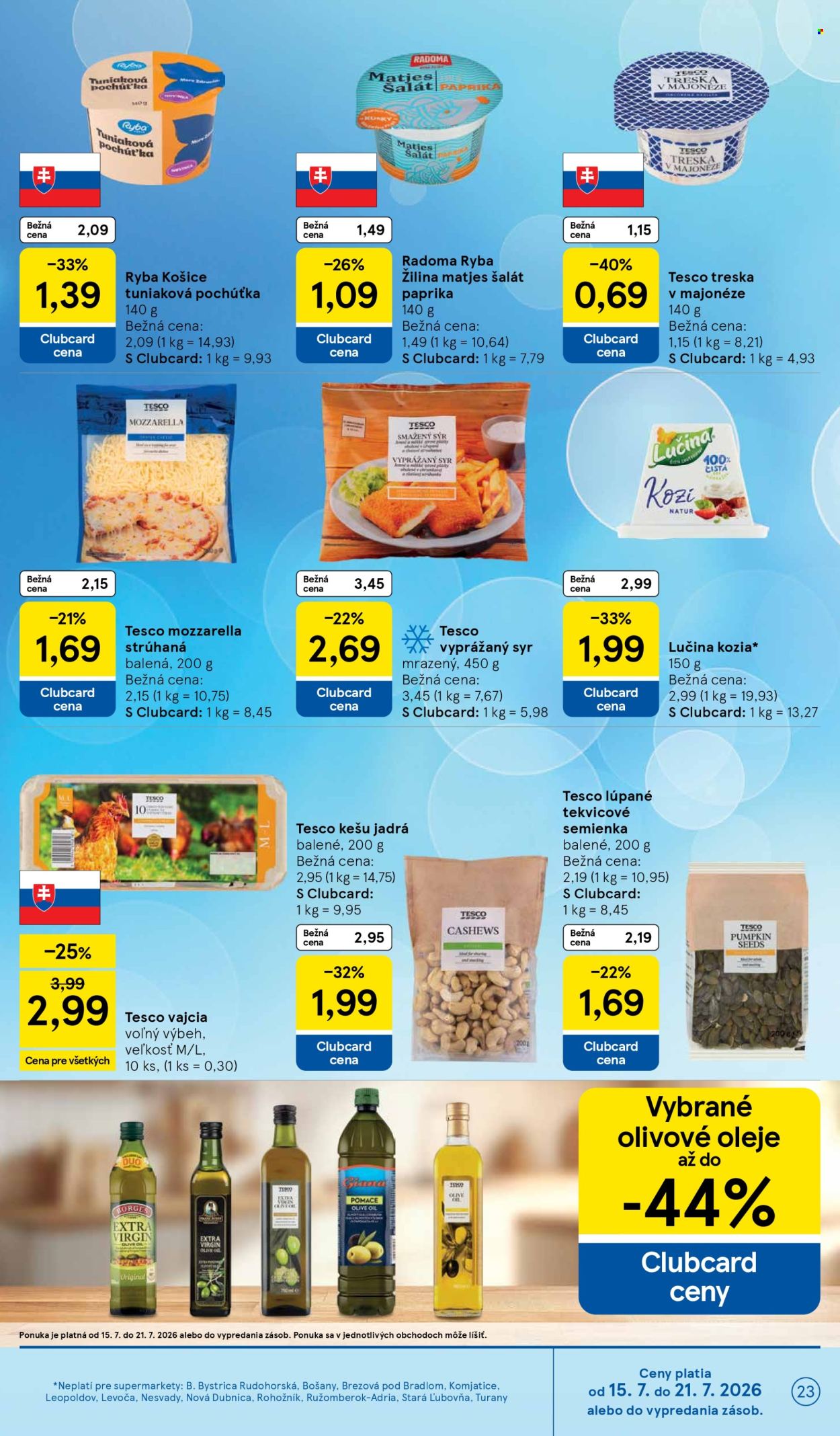 Leták TESCO supermarket - 15.7.2026 - 21.7.2026. Strana 23