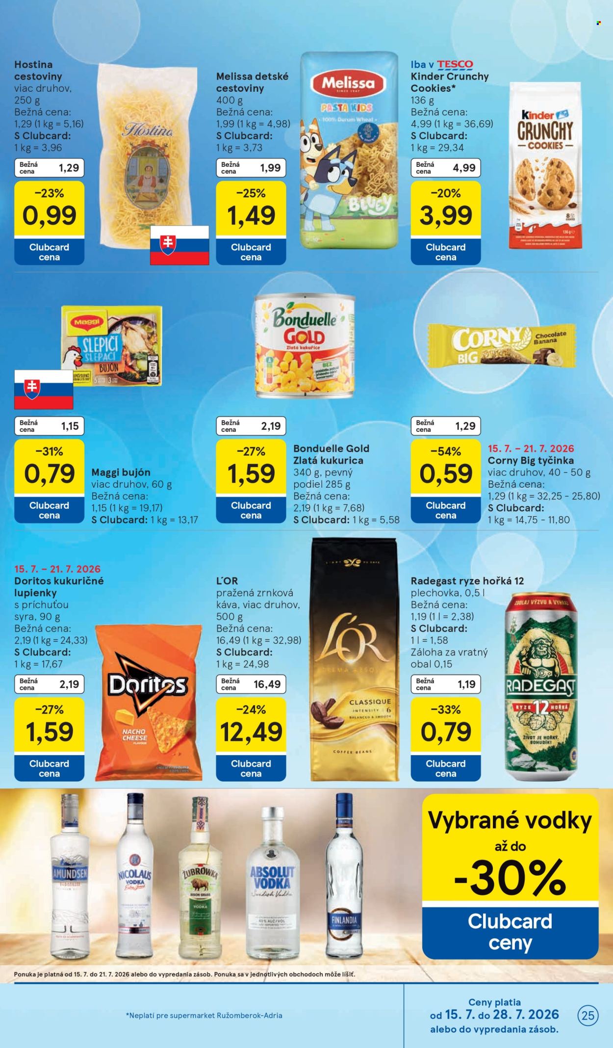 Leták TESCO supermarket - 15.7.2026 - 21.7.2026. Strana 25