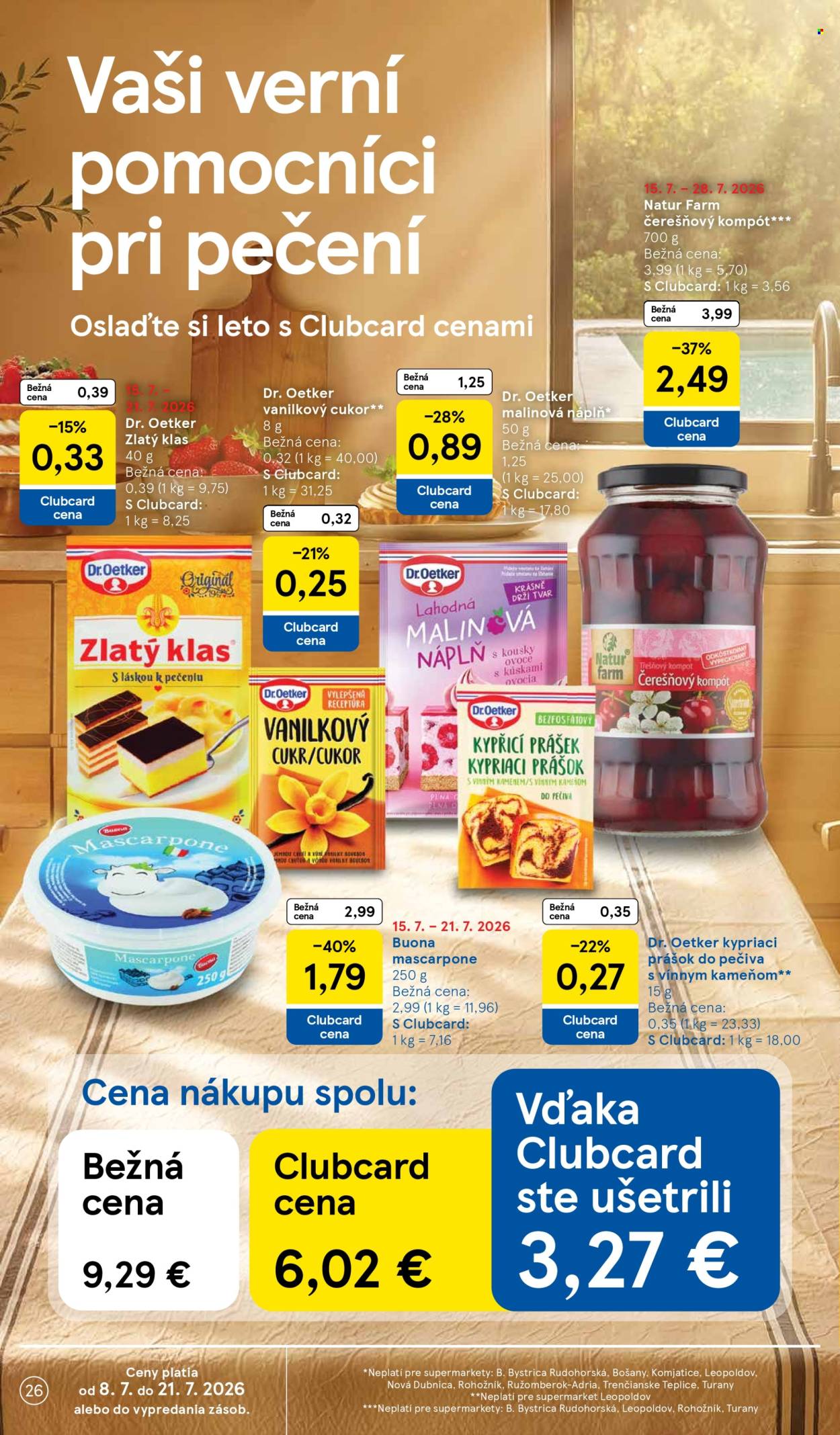 Leták TESCO supermarket - 15.7.2026 - 21.7.2026. Strana 26