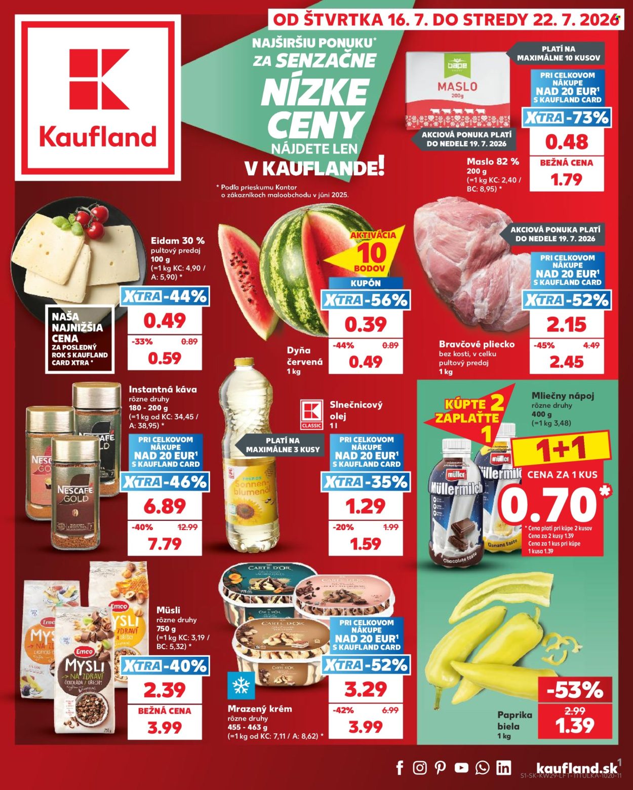 Leták Kaufland - 16.7.2026 - 22.7.2026. Strana 1