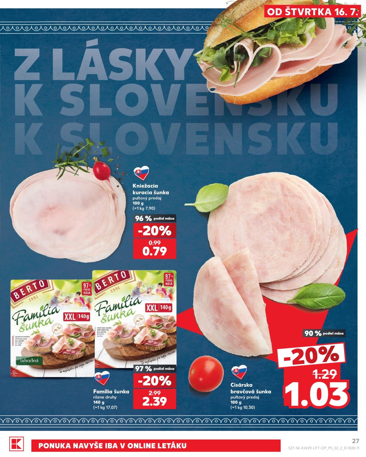 Leták Kaufland - 16.7.2026 - 22.7.2026. Strana 27
