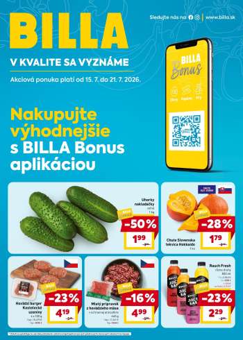Leták Billa - 15.7.2026 - 21.7.2026.