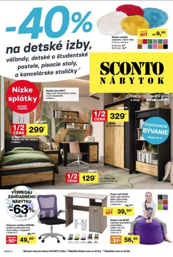 Leták Sconto nábytok - 15.7.2026 - 4.8.2026.