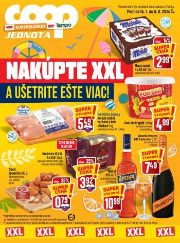 Leták COOP Jednota - 16.7.2026 - 5.8.2026.