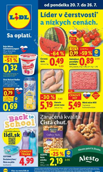 Leták Lidl - 20.7.2026 - 26.7.2026.