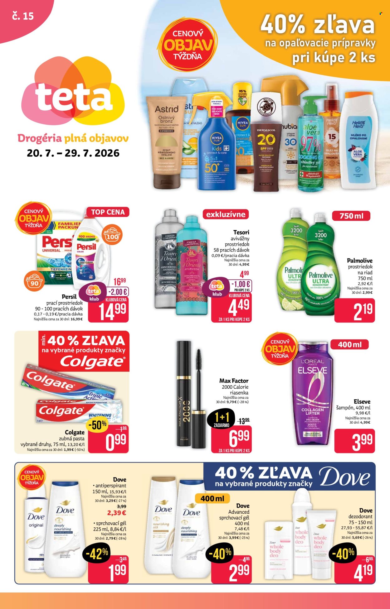 Leták Teta drogerie - 20.7.2026 - 29.7.2026. Strana 1
