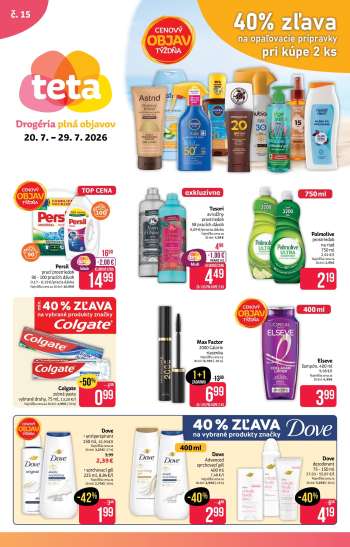 Leták Teta drogerie - 20.7.2026 - 29.7.2026.