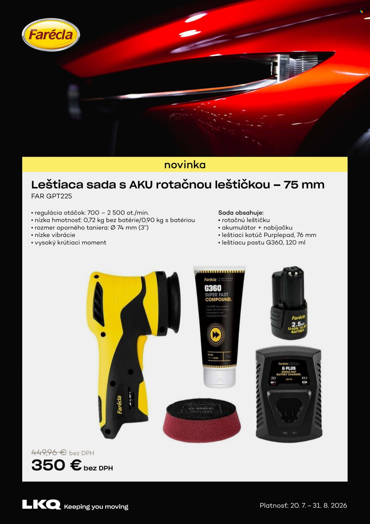 Leták LKQ - 20.7.2026 - 31.8.2026. Strana 1