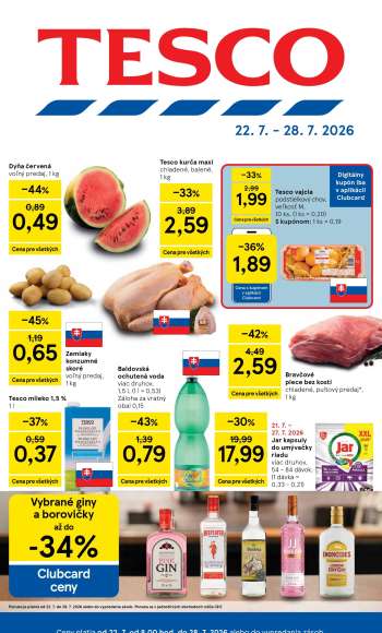 Leták TESCO - 22.7.2026 - 28.7.2026.