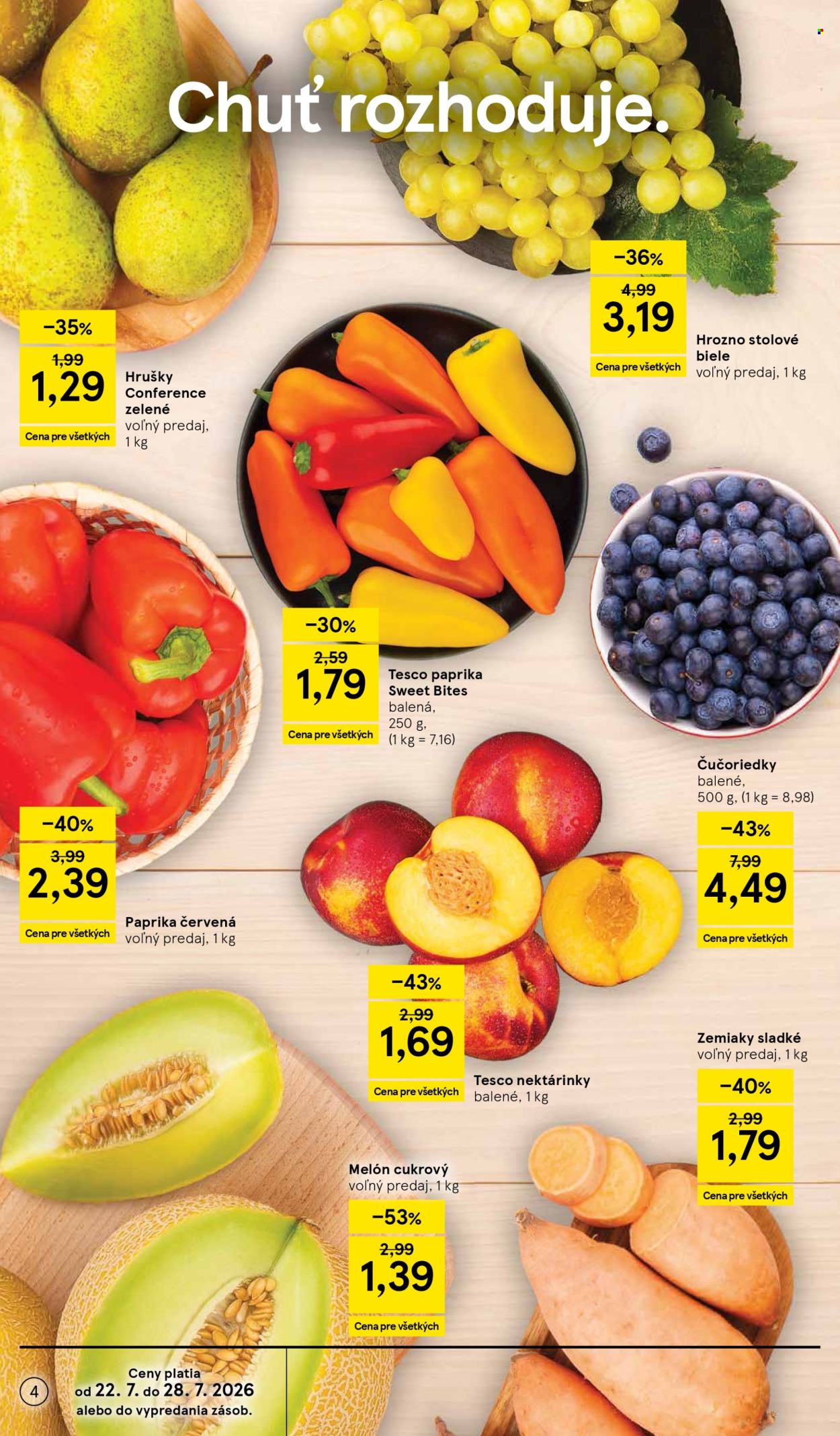 Leták TESCO - 22.7.2026 - 28.7.2026. Strana 4