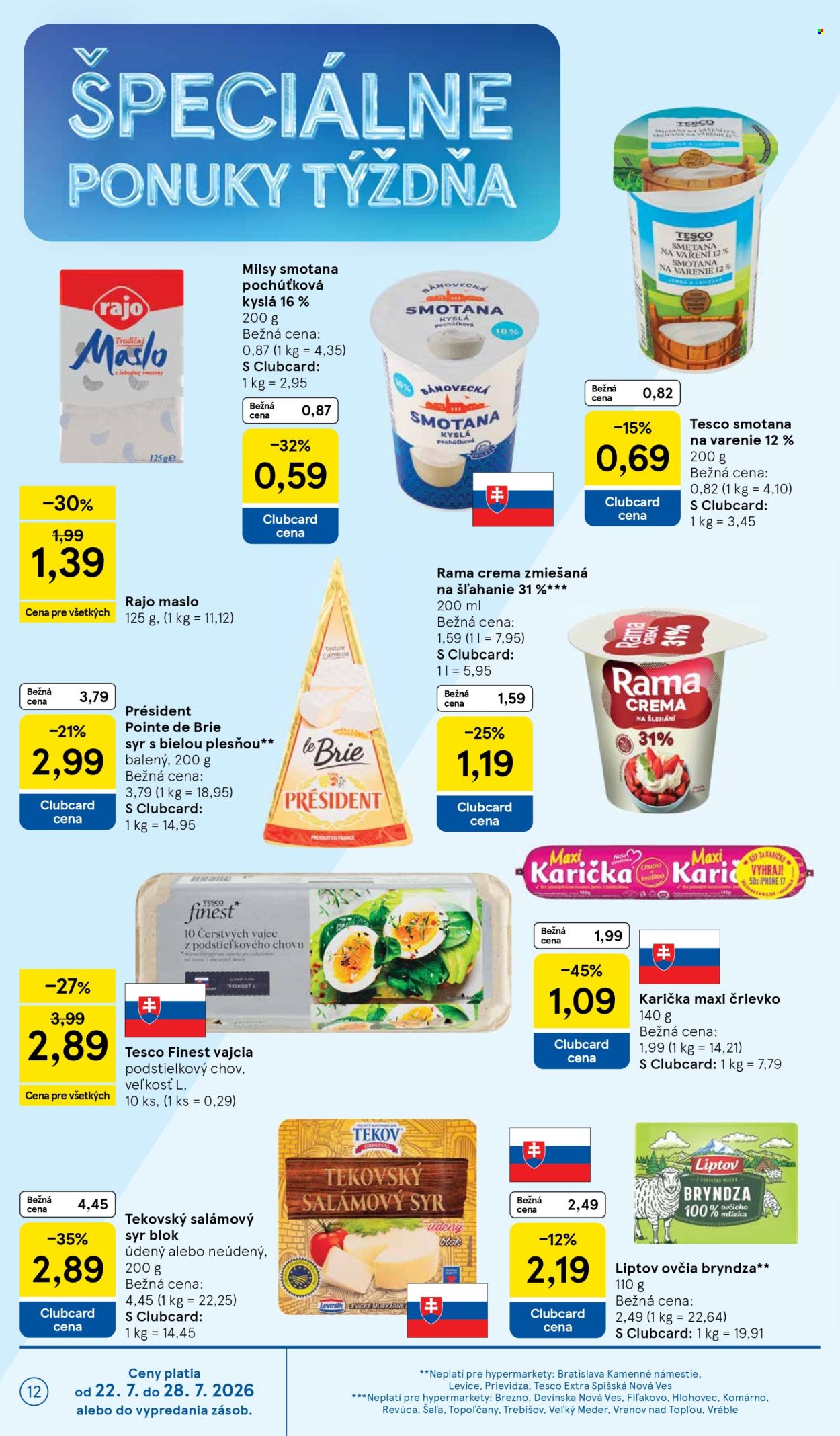 Leták TESCO - 22.7.2026 - 28.7.2026. Strana 12