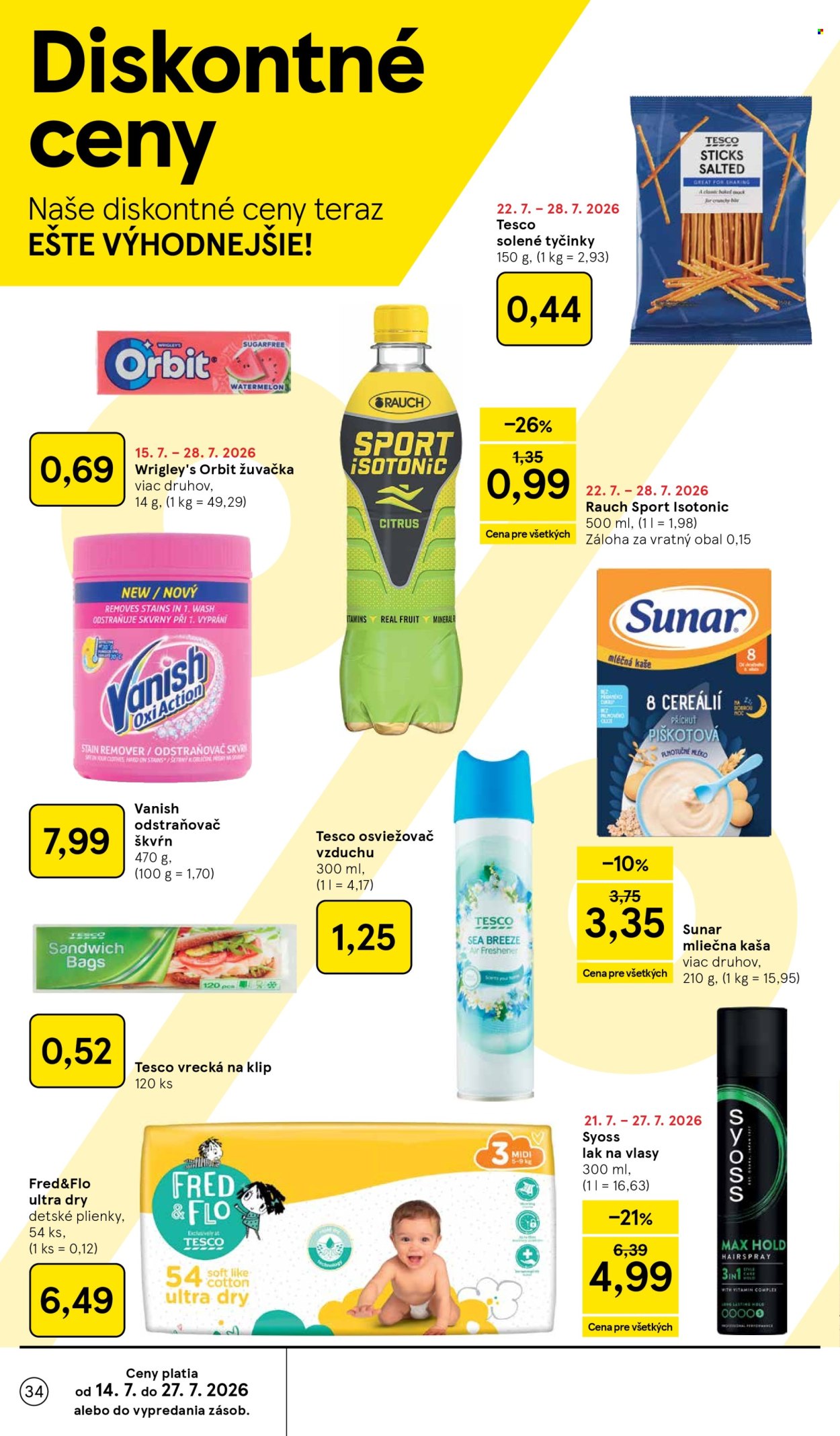 Leták TESCO - 22.7.2026 - 28.7.2026. Strana 34