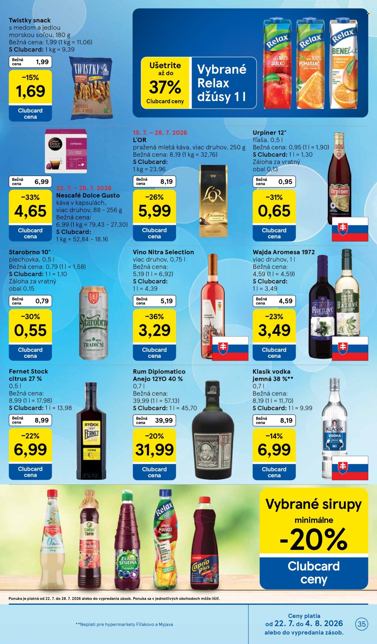 Leták TESCO - 22.7.2026 - 28.7.2026. Strana 35