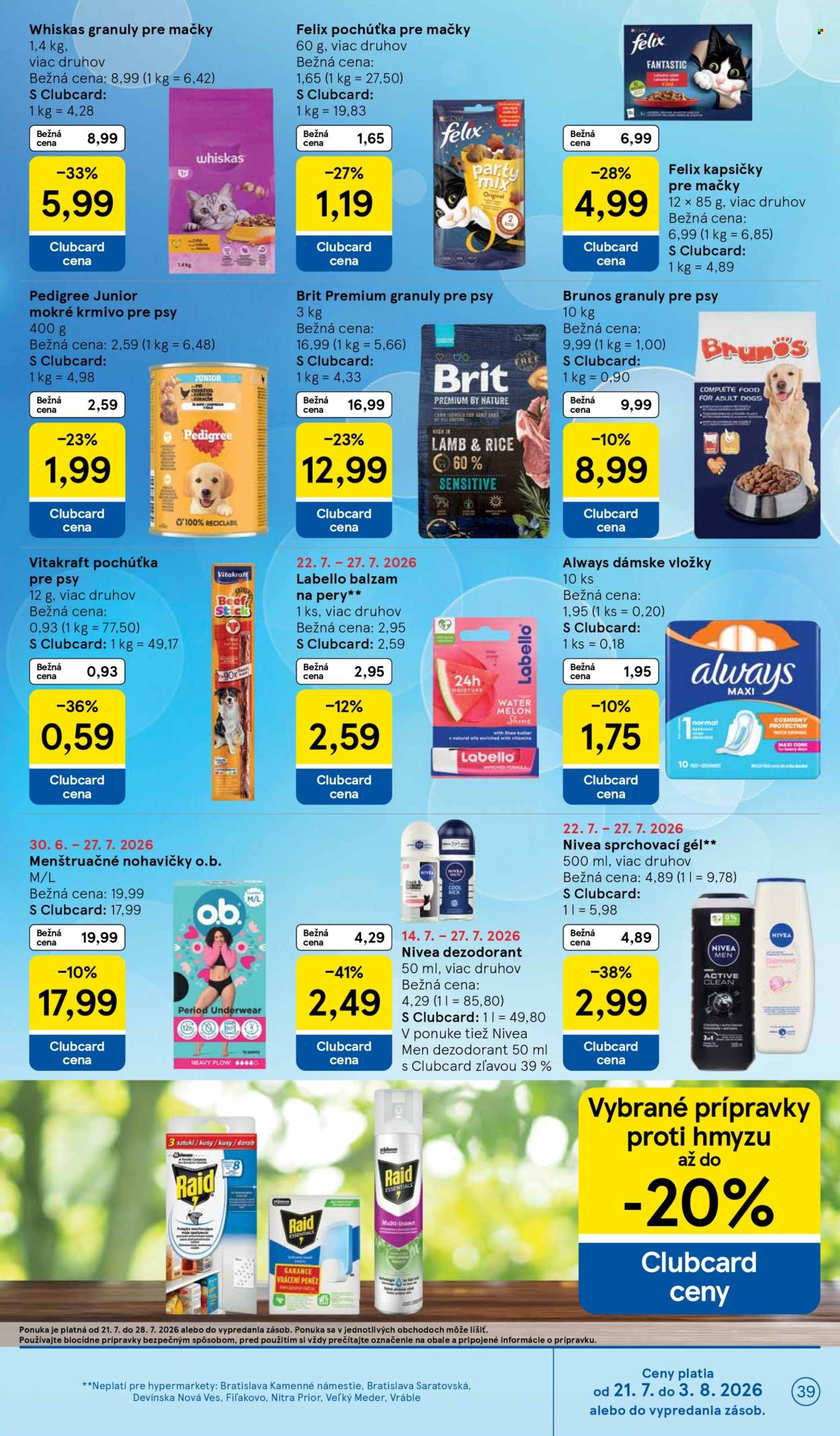 Leták TESCO - 22.7.2026 - 28.7.2026. Strana 39