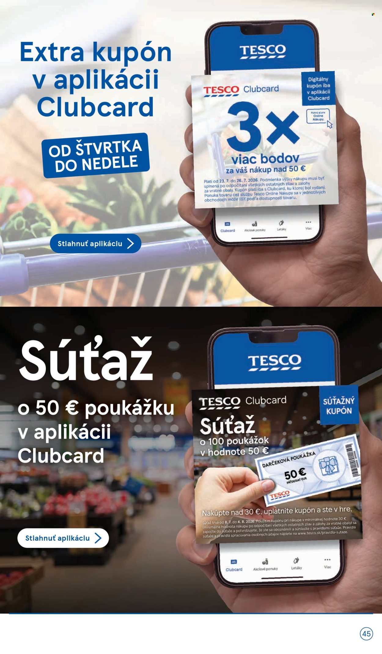 Leták TESCO - 22.7.2026 - 28.7.2026. Strana 45