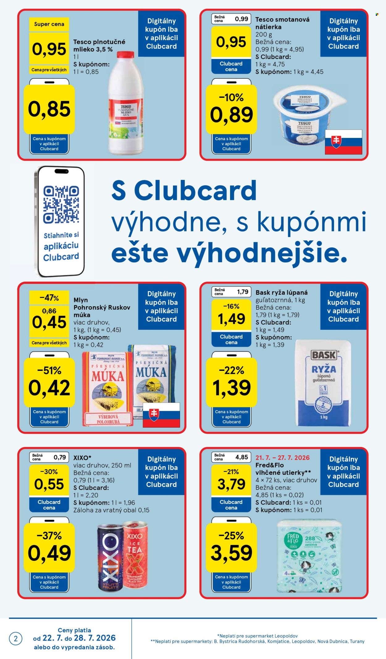 Leták TESCO supermarket - 22.7.2026 - 28.7.2026. Strana 2