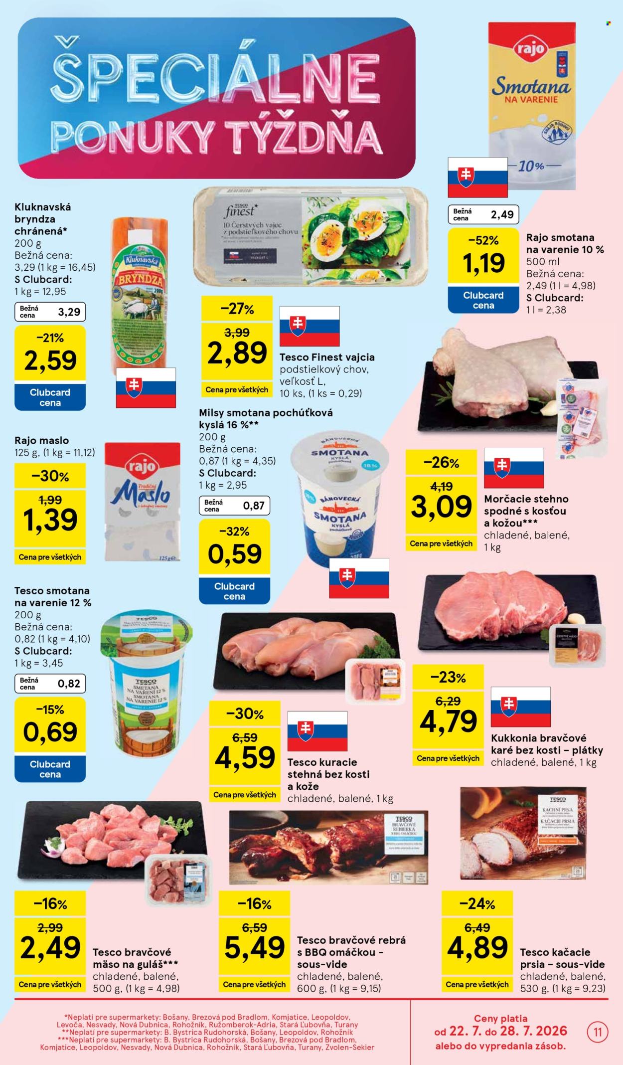 Leták TESCO supermarket - 22.7.2026 - 28.7.2026. Strana 11