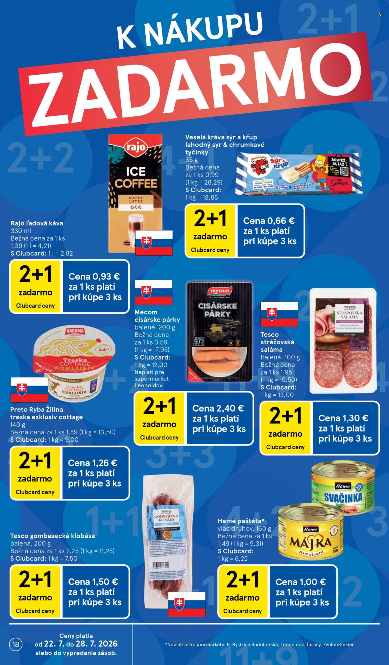 Leták TESCO supermarket - 22.7.2026 - 28.7.2026. Strana 18