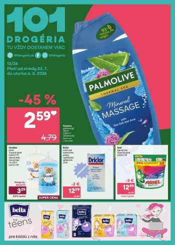 Leták 101 Drogerie - 22.7.2026 - 4.8.2026.