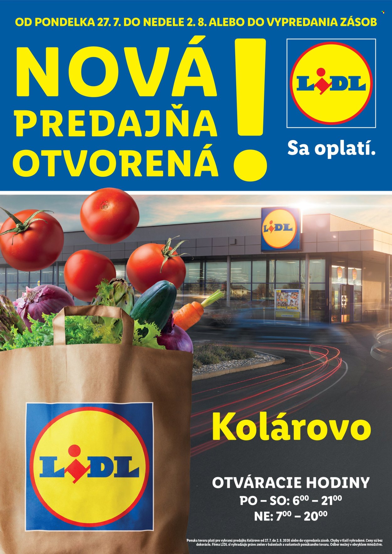 Leták Lidl - 27.7.2026 - 2.8.2026. Strana 1