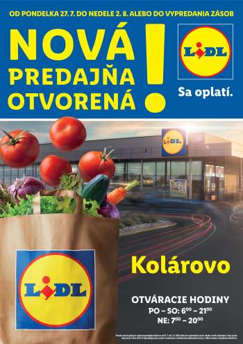 Leták Lidl - 27.7.2026 - 2.8.2026.