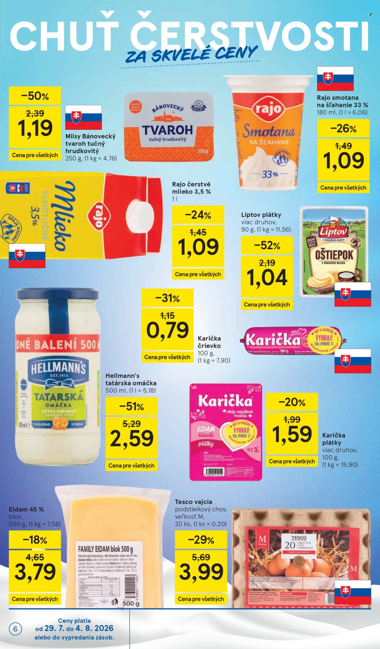 Leták TESCO - 29.7.2026 - 4.8.2026. Strana 6