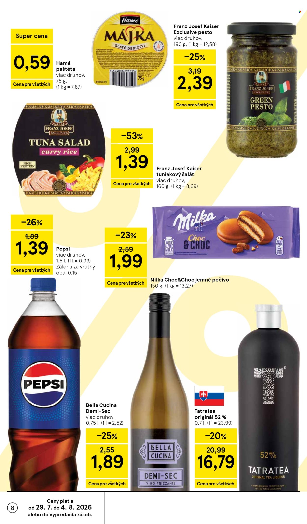 Leták TESCO - 29.7.2026 - 4.8.2026. Strana 8