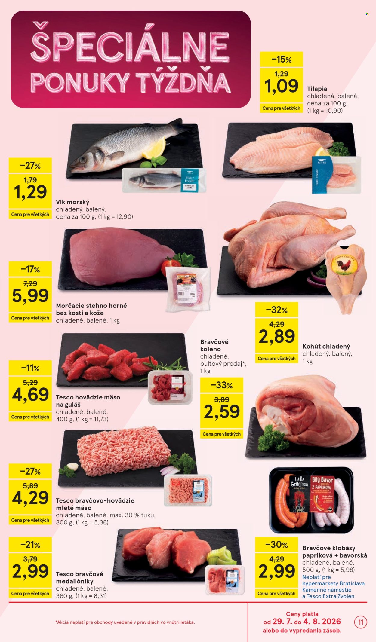 Leták TESCO - 29.7.2026 - 4.8.2026. Strana 11