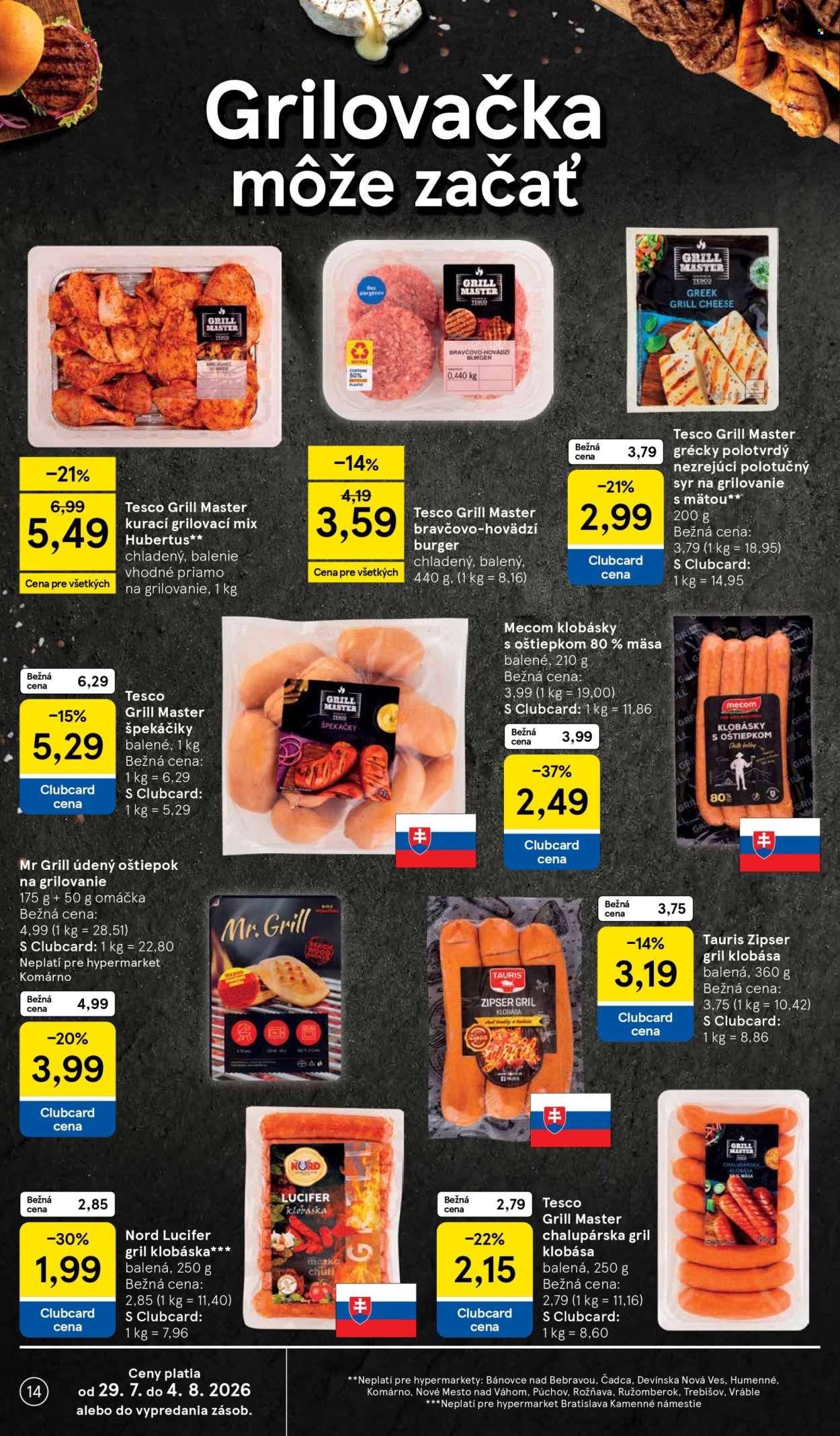 Leták TESCO - 29.7.2026 - 4.8.2026. Strana 14