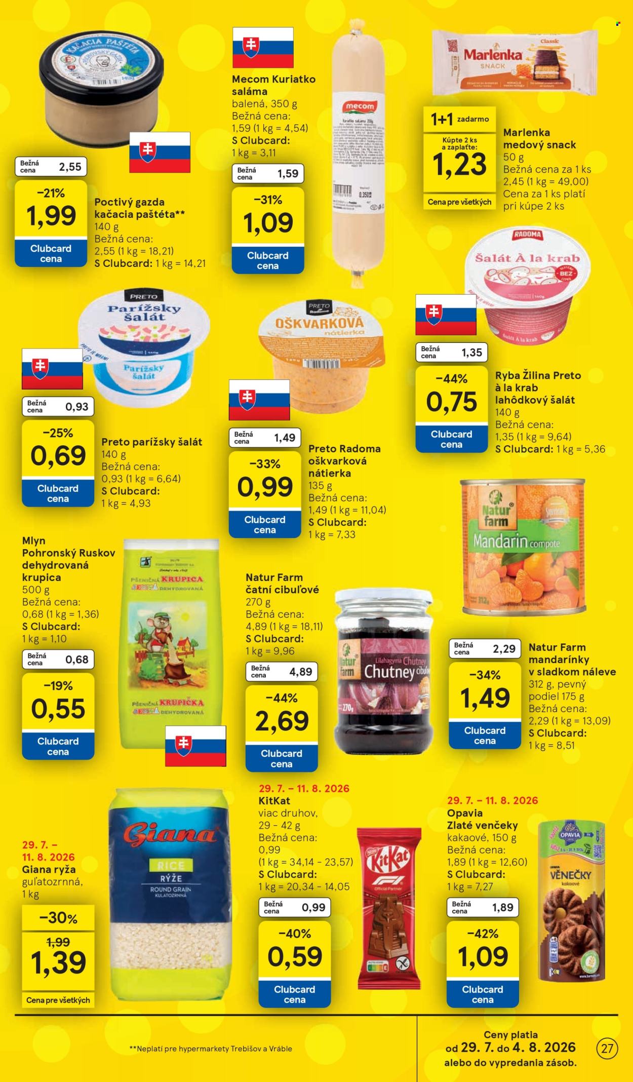 Leták TESCO - 29.7.2026 - 4.8.2026. Strana 27